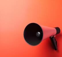 Megaphone on vivid background. Illustration photo