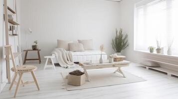 Scandinavian style room. Illustration photo