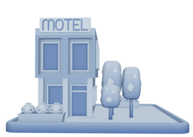 Cartoon Motel home background high quality 3d render png