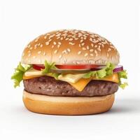 Beef burger isolated. Illustration photo