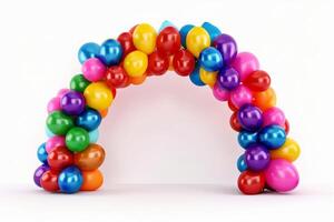 Balloon arch isolated. Illustration photo