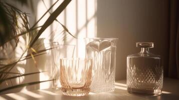 Modern interior glasses. Illustration photo