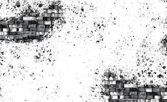 Grunge Black And White Urban. Dark Messy Dust Overlay Distress Background. Easy To Create Abstract Dotted, Scratched, Vintage Effect With Noise And Grain photo