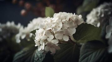 hortensia flor antecedentes. ilustración ai generativo foto