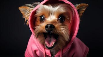 Cute Yorkshire Terrier Dog. Illustration photo