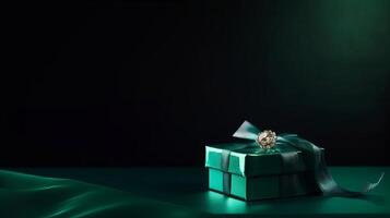 Holiday Background with Gift Box. Illustration photo