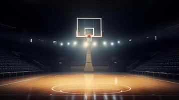 baloncesto antecedentes. ilustración ai generativo foto