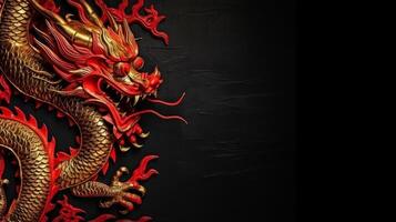 Chinese New Year Background with dragon. Illustration photo