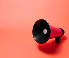 Megaphone on vivid background. Illustration photo