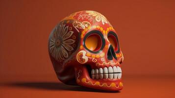 Sugar Skull Background. Illustration photo