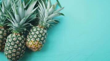 Pineapples tropical background. Illustration photo