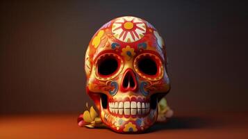 Sugar Skull Background. Illustration photo