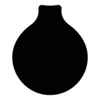 Pot flat vector icon design. Vase black icon.