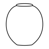 Pot flat vector icon design. Vase black icon.