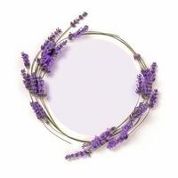 Lavender circle frame. Illustration photo