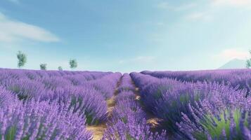 lavanda campo. ilustración ai generativo foto