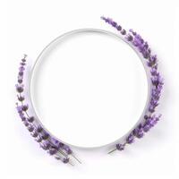 Lavender circle frame. Illustration photo