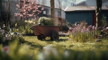 Spring gardening. Illustration photo