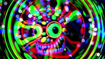 neon splendore maschera pauroso viso video