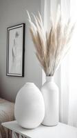 Interior design with Pampas grass, Illustration photo