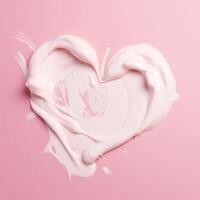 Heart shape from cream. Illustration photo