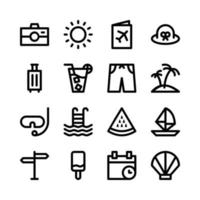 simple set of summer icon vector illustration. perfect for any purposes