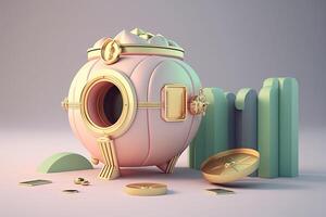 finance concept on white background, illustration photo