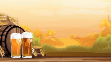 Beer festival background. Illustration photo