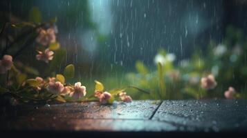 Summer rainy background. Illustration photo