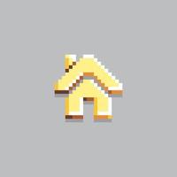 Pixel art illustration home. Pixelated house. house or home icon pixelated for the pixel art game and icon for website and video game. old school retro. vector