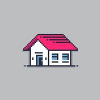 píxel Arte ilustración hogar. pixelado casa. casa o hogar icono pixelado para el píxel Arte juego y icono para sitio web y vídeo juego. antiguo colegio retro vector