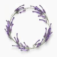 Lavender circle frame. Illustration photo