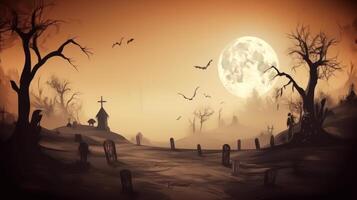 Halloween spooky background. Illustration photo