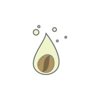 drop of coffee colored vector icon