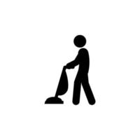 man vacuum cleaner vector icon