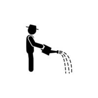 man watering can vector icon