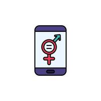 smartphone, venus, protest vector icon