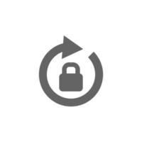 Arrow, lock vector icon