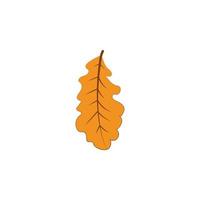 autumn yellow color leaf vector icon