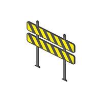 Barricade isometric vector icon