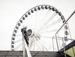 Chicago, Illinois, U.S.A. March 8 2023.  A Ferris wheel at Navy Pier in Chicago. photo