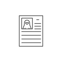 resume, Muslim businesswoman vector icon