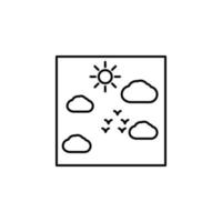 sky outline vector icon