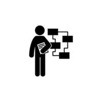man with analyst degree vector icon