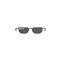 Smart glasses colored vector icon