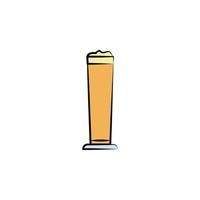 mug of beer colored sketch style vector icon