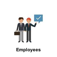 Employees color vector icon