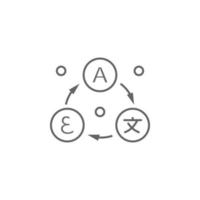 Translation, circles vector icon