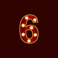 7 number with bulb vector icon