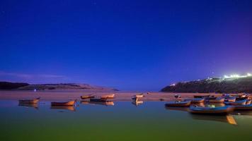 Timelapse på de moulay bousselham lagun på de marocko altantiskt kust video